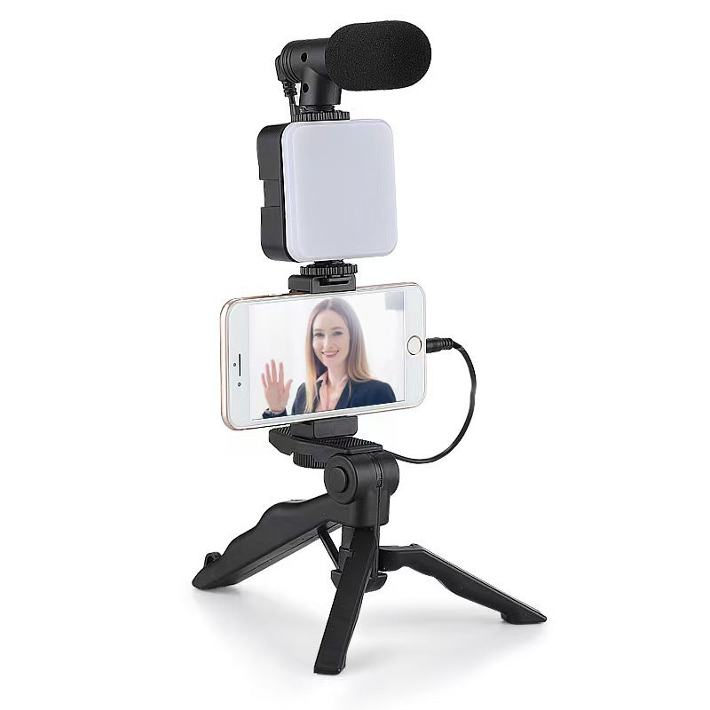 Desktop Beauty Leg Pocket Fill Light with Microphone Set Single Reflex Conference Lamp Handheld Photography with Microphone - SMSB 66