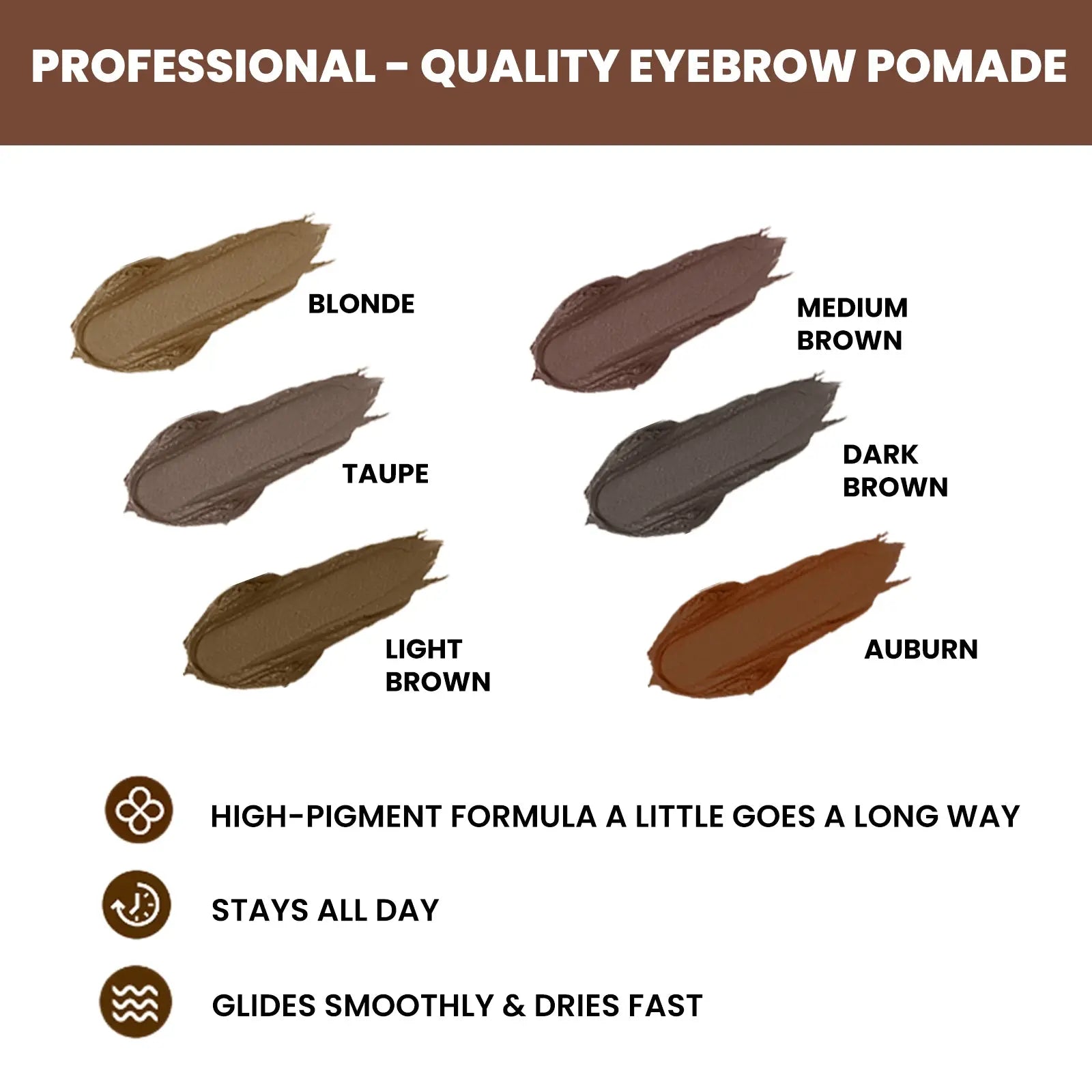 EELHOE Perfect Brow Stencil Kit, Waterproof Smooth Easy Color No Smudge No Makeup Natural Three-Dimensional Eyebrow Cream - SMSB 66