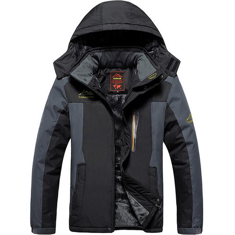 Men's outdoor fishing suit winter windproof and cold resistant with thick fleece mountaineering jacket for men - SMSB 66