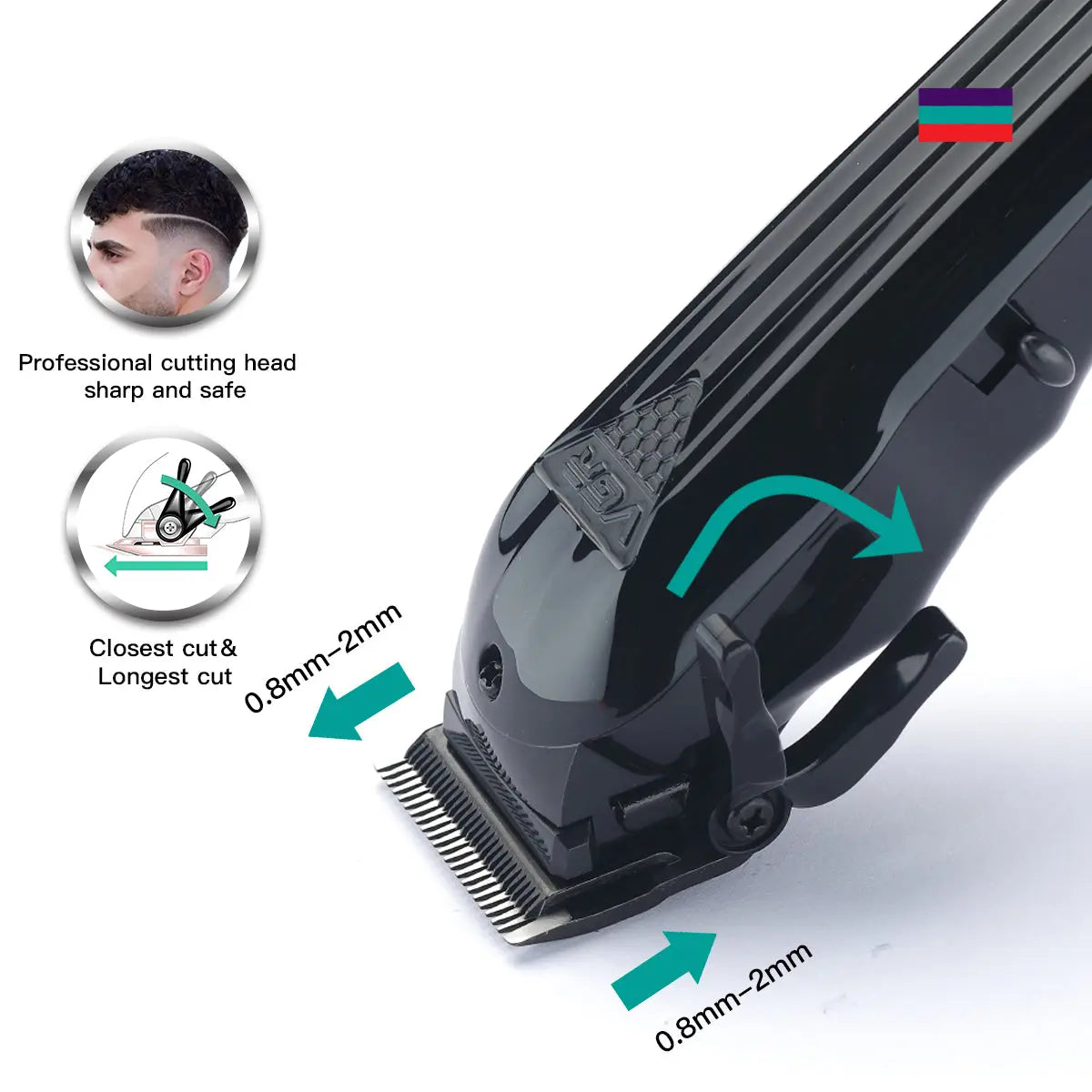 Electric Hair Clipper Fine Adjustment Gradual Change Electric Hair Salon Usb Rechargeable Household Electric Hair Clipper - SMSB 66
