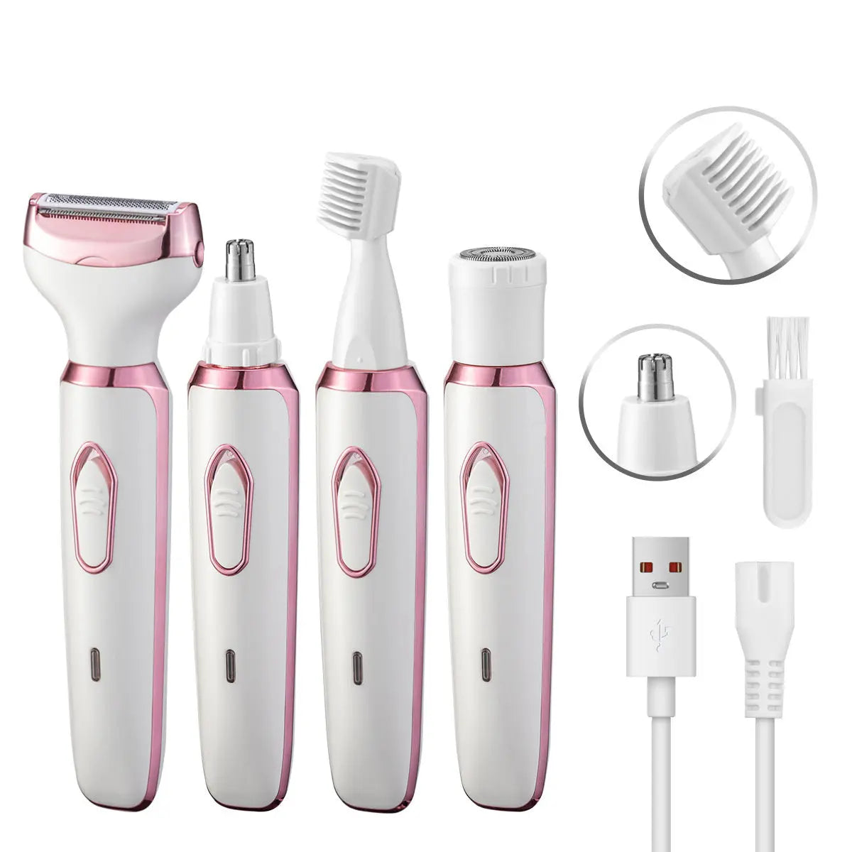 Electric Women's Hair Trimmer for Intimate Care - Multi-Functional Underarm and Pubic Hair Trimmer and Shaver - SMSB 66
