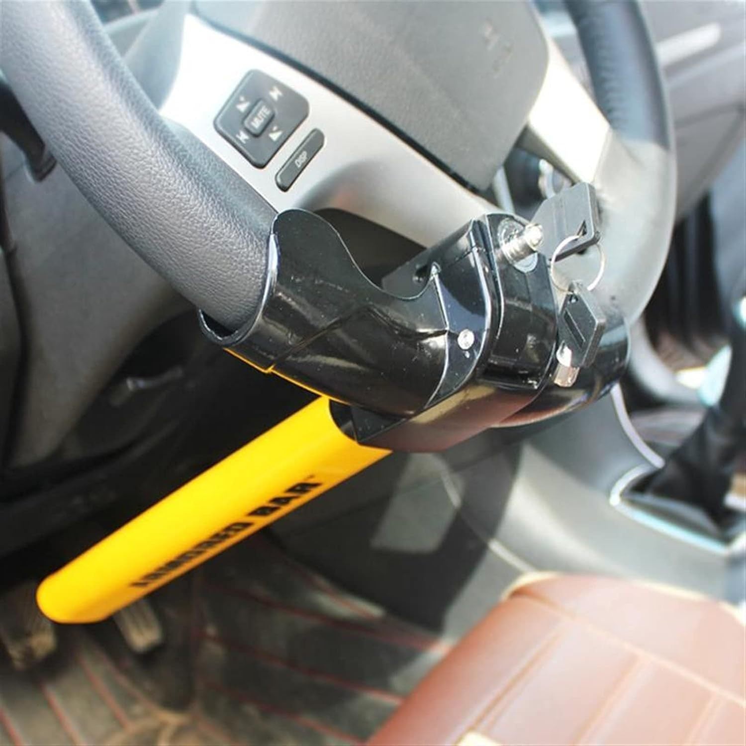 Car anti-theft lock steel steering wheel lock four interlocking anti-theft T-shaped lock strap ﻿