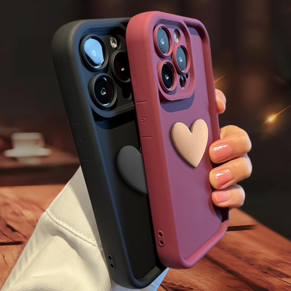 3D Love Suitable for Apple 15 Phone Protective Case Skin friendly Matte iPhone 14 ProMax Lens All Inclusive 16 - SMSB 66