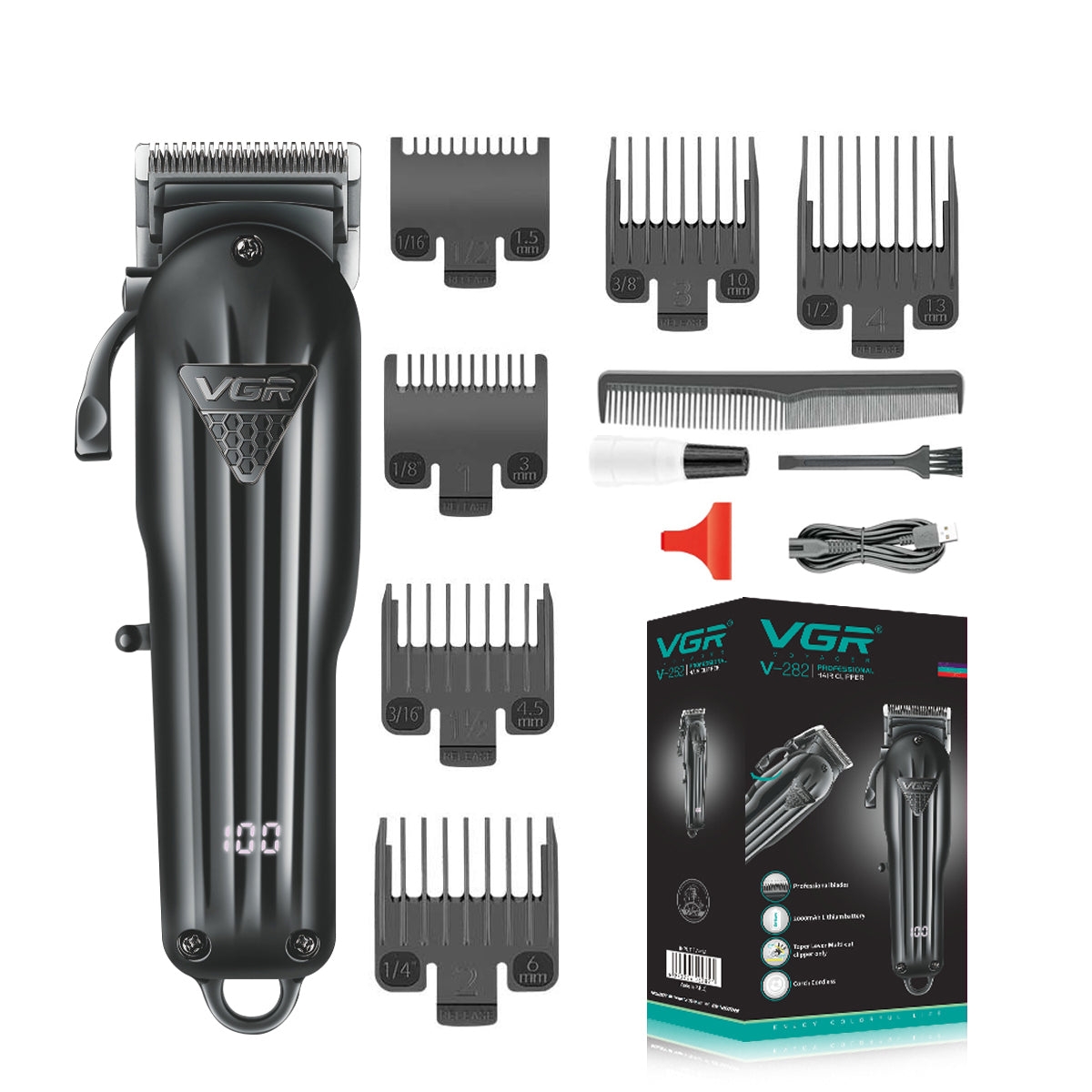 Electric Hair Clipper Fine Adjustment Gradual Change Electric Hair Salon Usb Rechargeable Household Electric Hair Clipper - SMSB 66