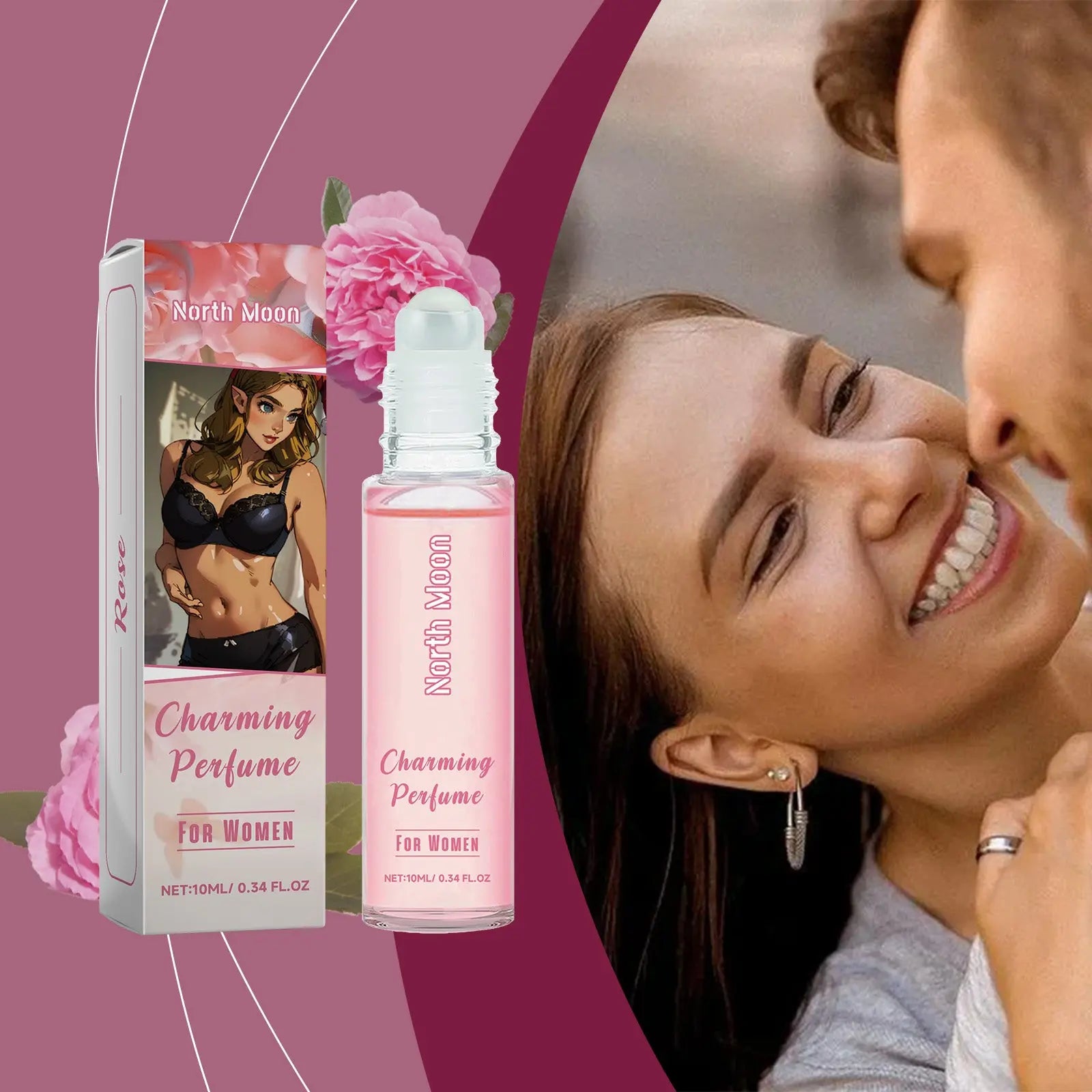 Rose Pheromone Roll-On Perfume For Women Portable Fragrance Light Fresh Niche Perfume eprolo
