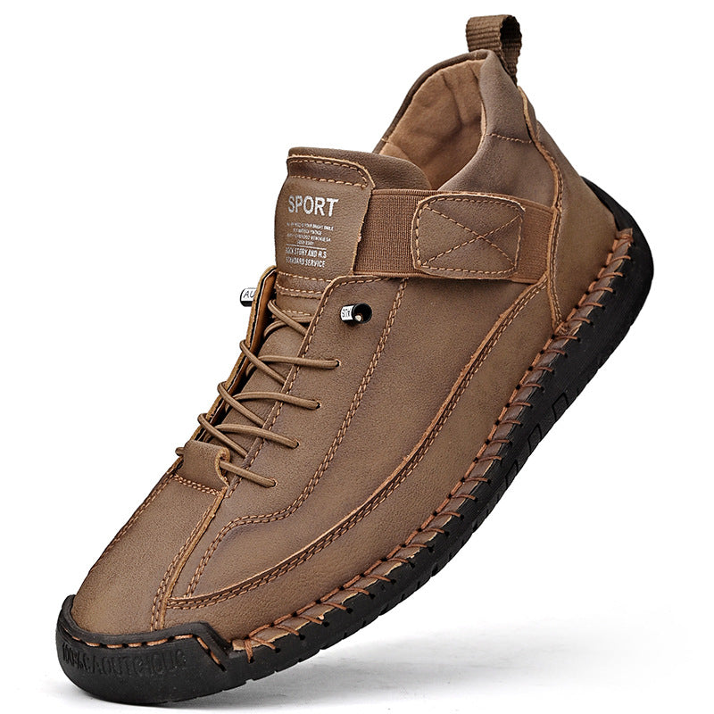 Men's mid top Martin boots outdoor casual workwear stitched men's shoes - SMSB 66