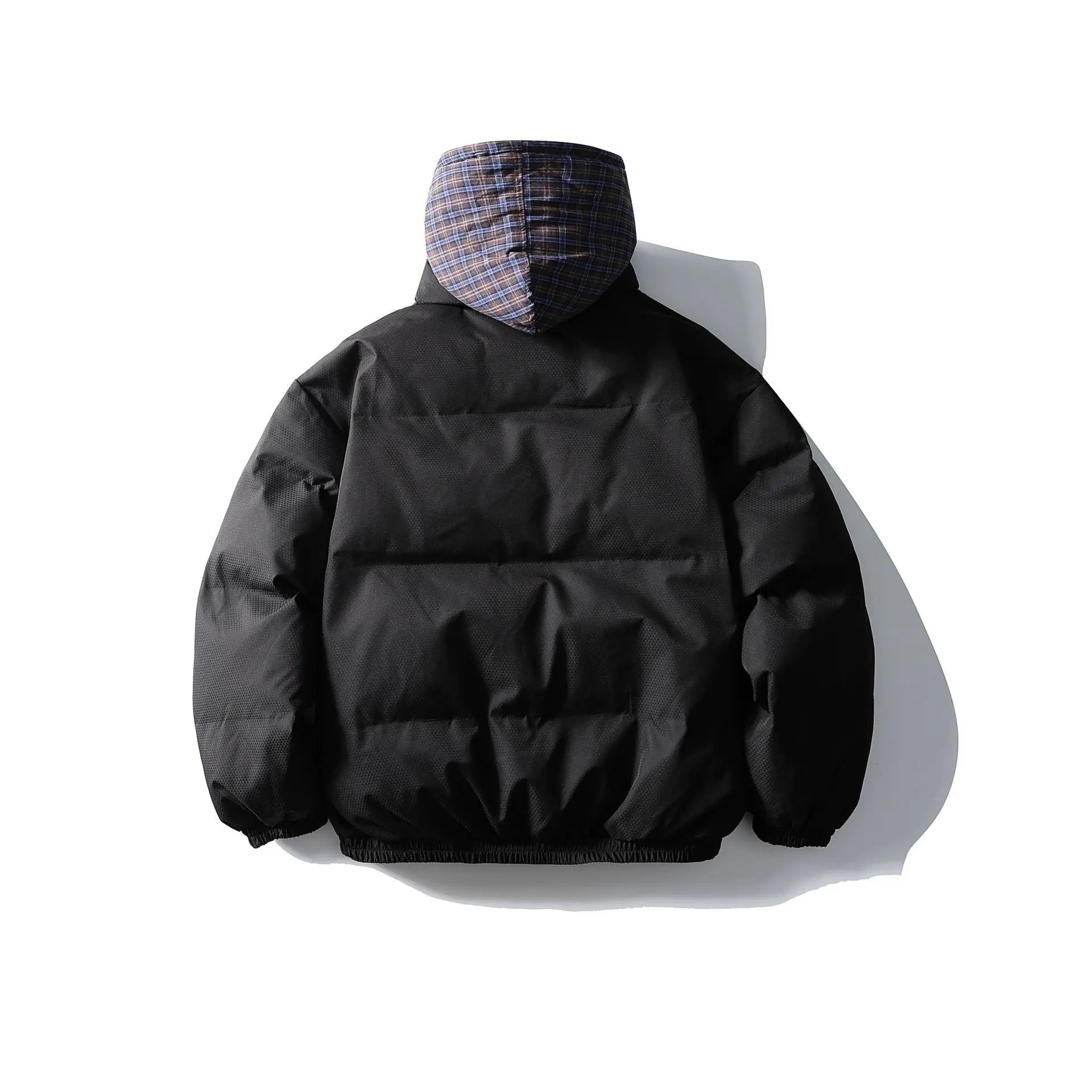 False Two-Piece Hooded Cotton Coat Unisex Loose Casual Cotton Jacket - SMSB 66