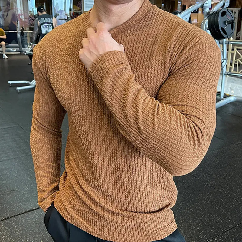 Fashion Knit Long Sleeve Top for Men Autumn/Winter Casual Sweater - SMSB 66