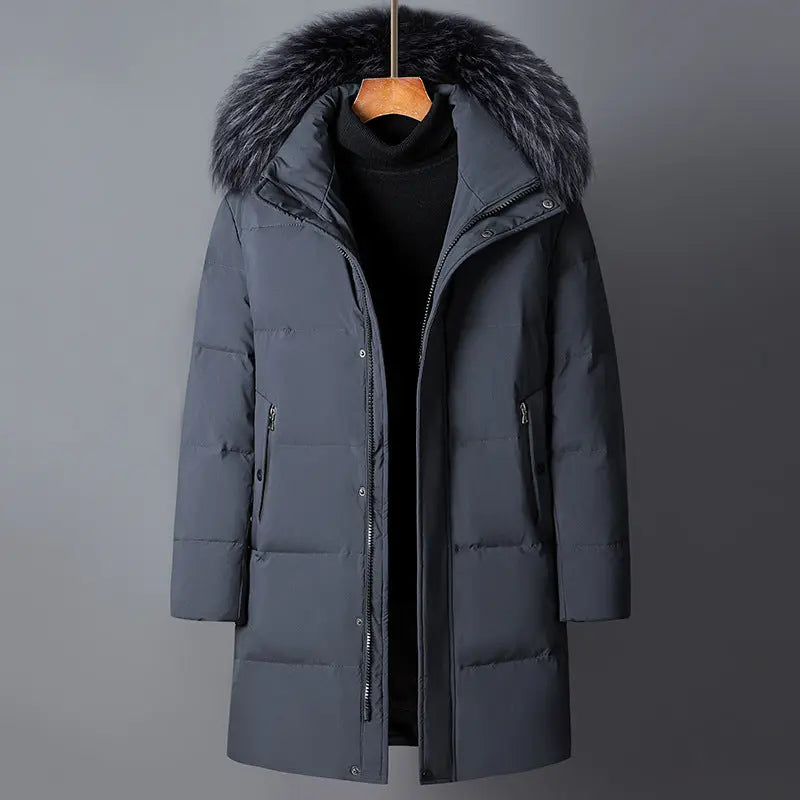 Fur Collar Mid-length Light Luxury Thickened Warm Cold-resistant Hooded Down Jacket - SMSB 66