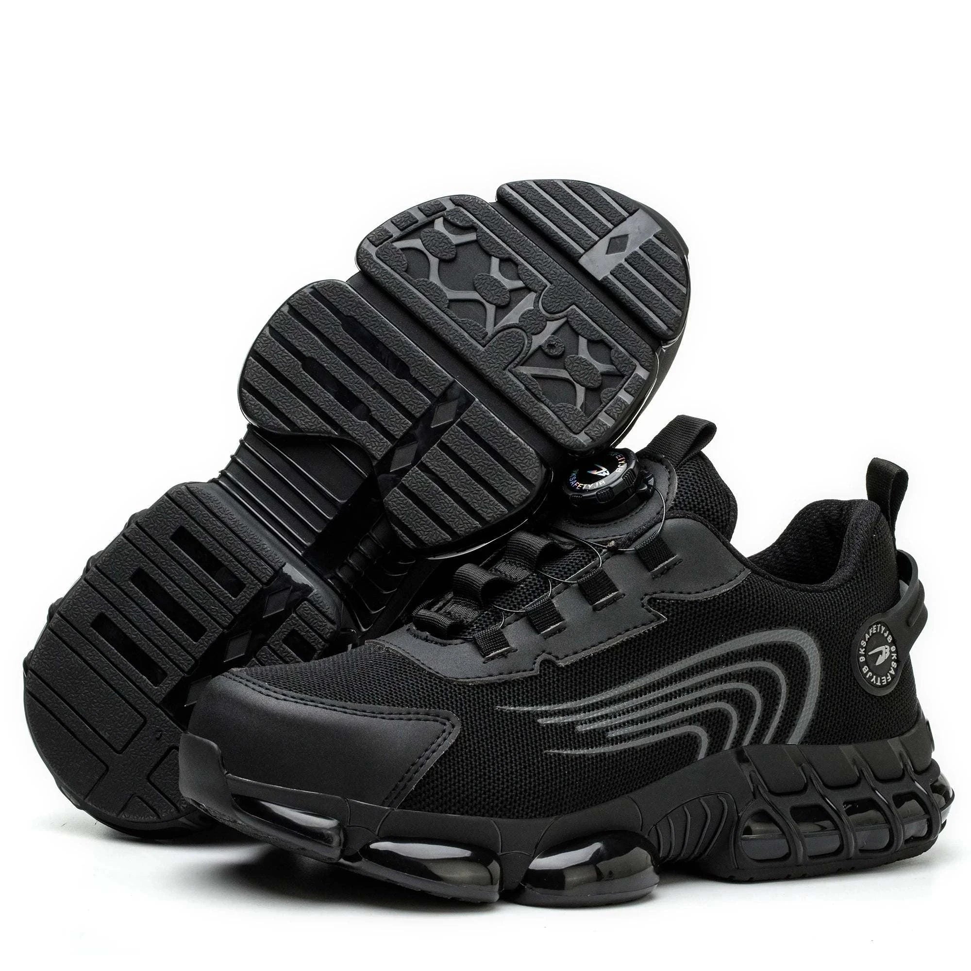 New Arrivals Quick Lacing Breathable Anti-smashing Specifications Metal Non slip Security Guard Work Men Steel Toe Safety Shoes - SMSB 66