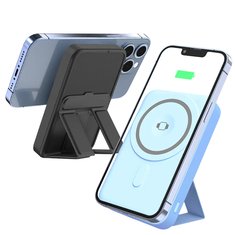 Portable magnetic wireless power bank with 10000mAh capacity and fast charging for iPhone accessories
