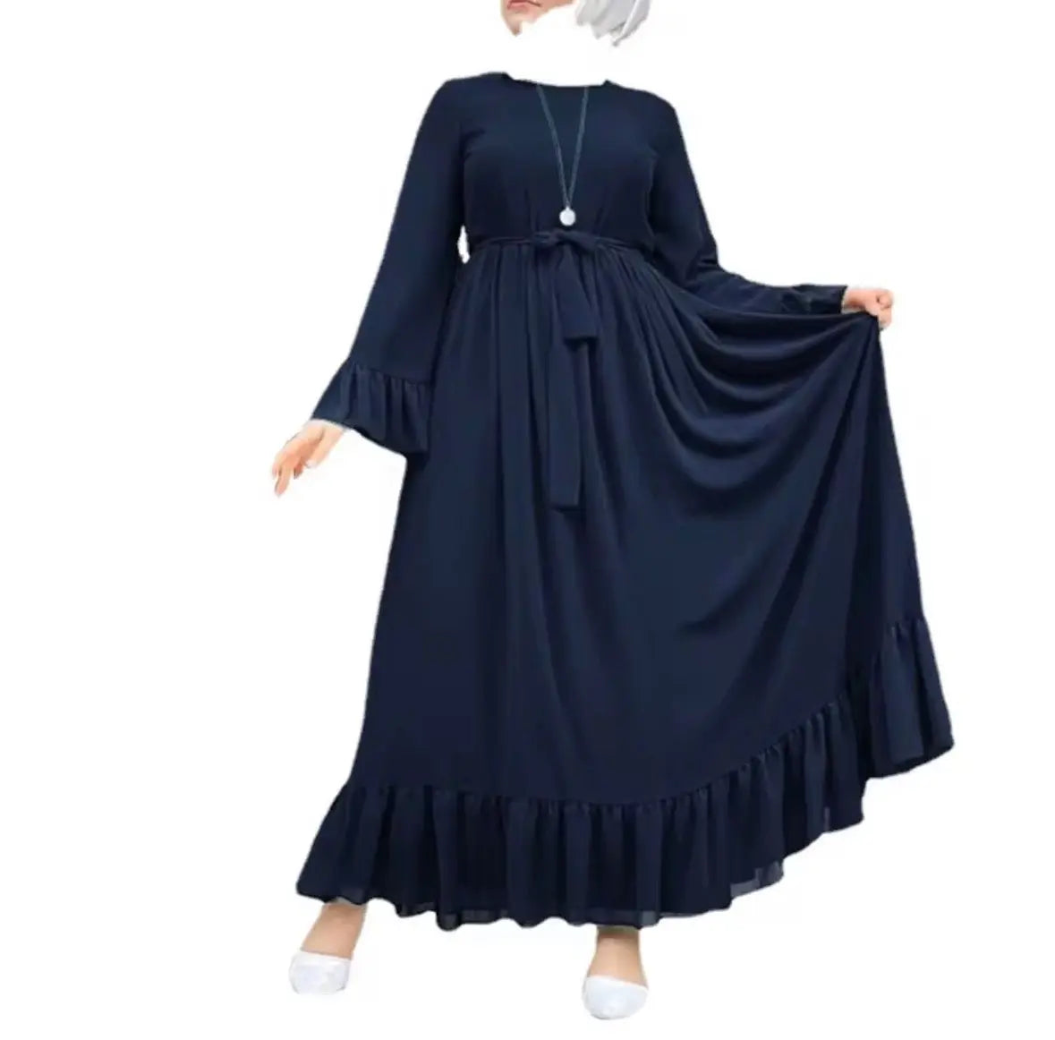 HANO Fabricant Robe musulmane arabe Vêtements islamiques pour la prière Robes longues pour femme avec style abaya hijab tendance pour femmes SMSB 66