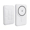Private Model Ultra-Slim 5000mAh foldable magnetic wireless power bank charger with 20W PD fast charging and LED display in white