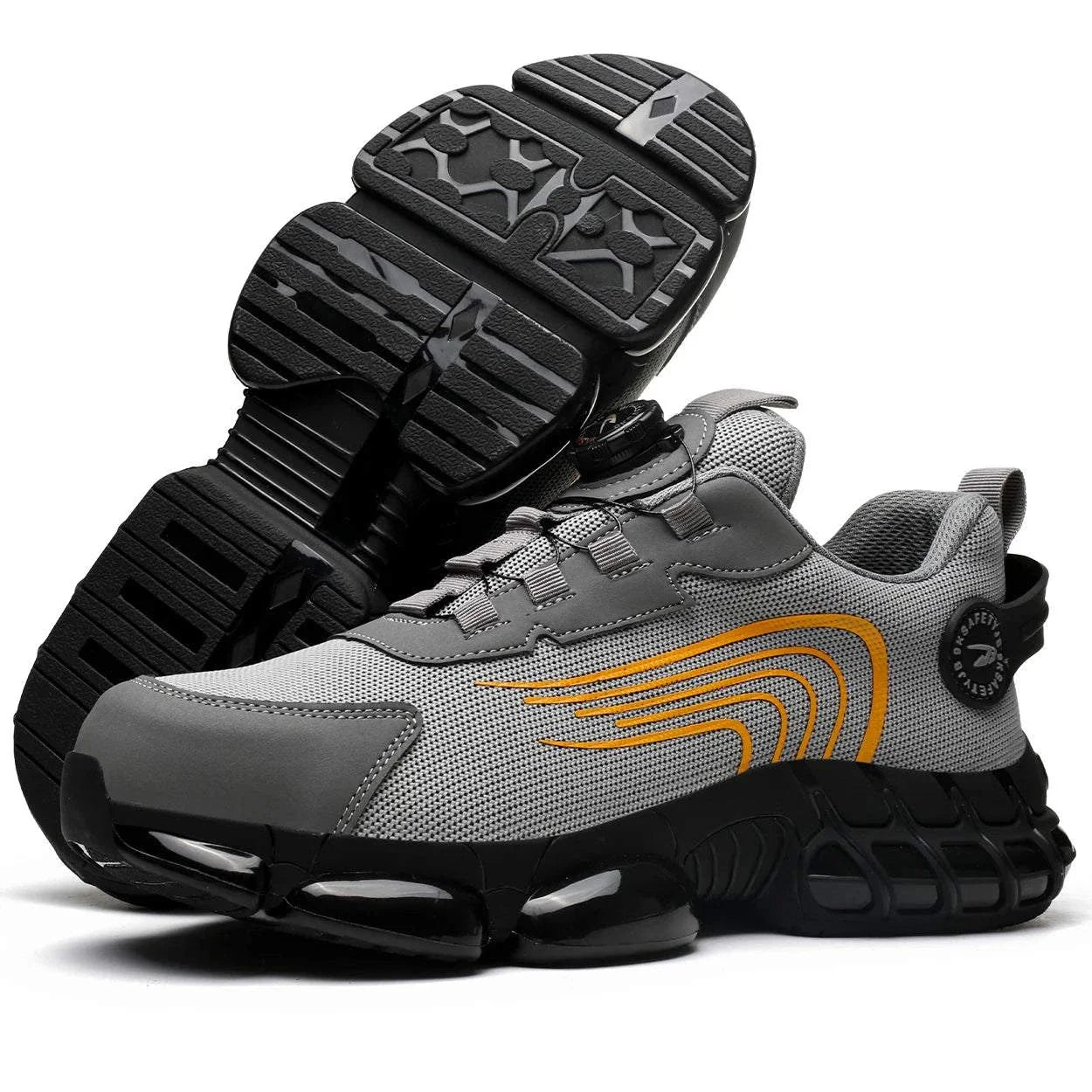 New Arrivals Quick Lacing Breathable Anti-smashing Specifications Metal Non slip Security Guard Work Men Steel Toe Safety Shoes - SMSB 66