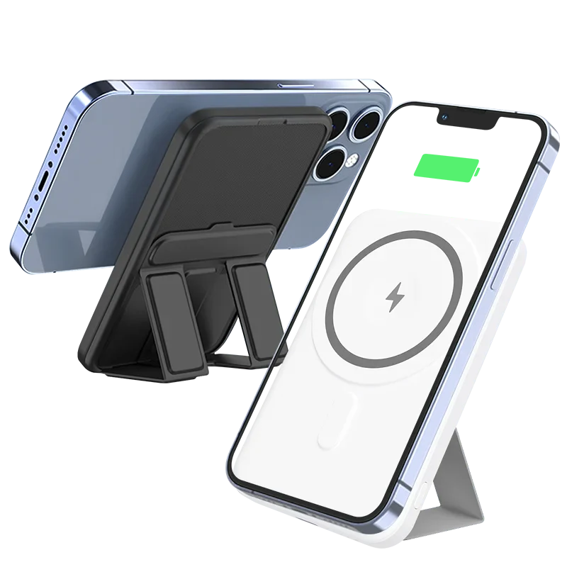 Private Model Ultra-Slim 5000mAh magnetic wireless power bank with foldable stand and 20W fast charging