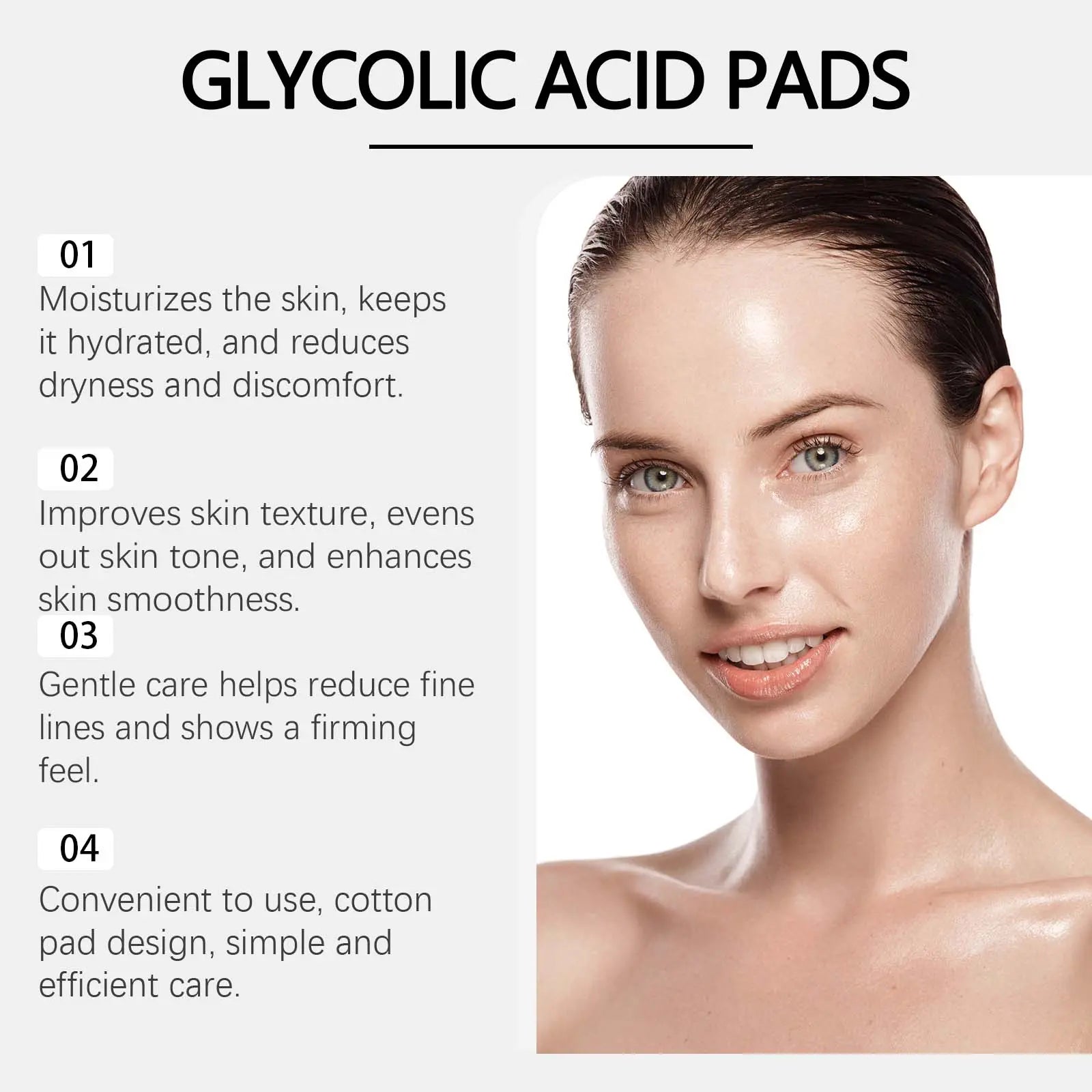 Hoygi Glycolic Acid Exfoliating Shims, Gently Cleanse Facial Skin Comfortable, Refreshing And Glossy Skin Shims - SMSB 66