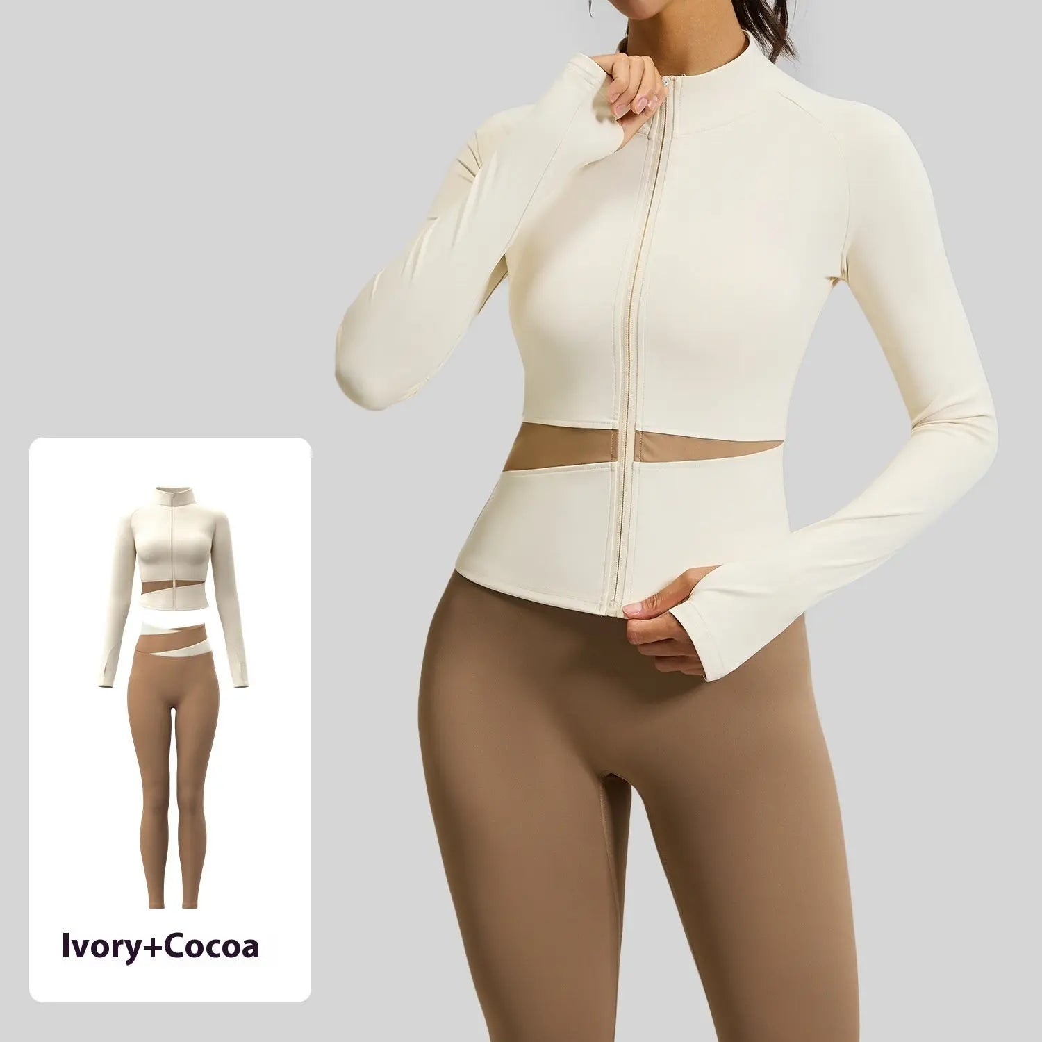 Juyi Tang Peach Color Matching Yoga Suit Nude Feel High Elastic Female - SMSB 66