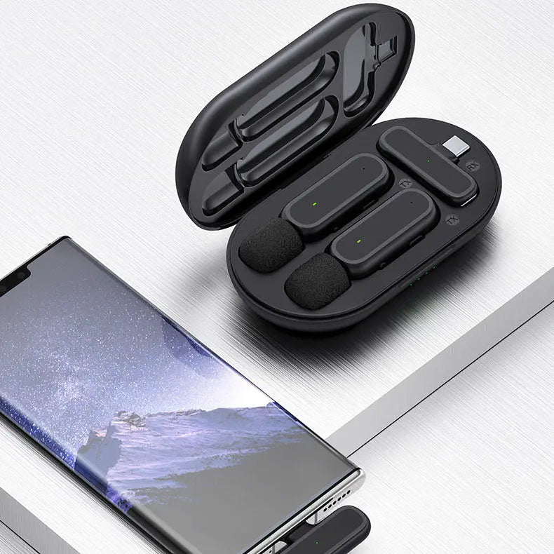 K61 wireless microphone lavalier with charging chamber video capture Tiktok live broadcast noise reduction mini microphone - SMSB 66