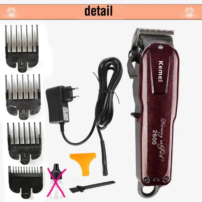 Kemei Electric Washable Hair Clipper Rechargeable Professional Hair Trimmer Shaver Razor Cordless Adjustable Clipper - SMSB 66
