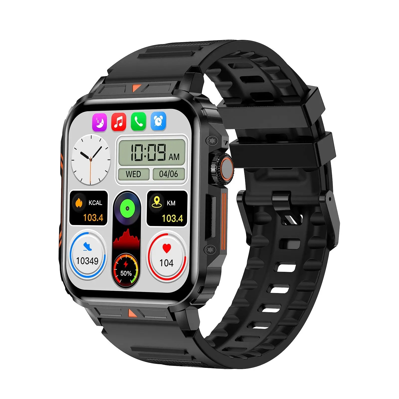 L81 Outdoor Sports Square Smartwatch Answer Call Big Battery Fitness Tracker Waterproof Smartwatch Men For IOS Android - SMSB 66