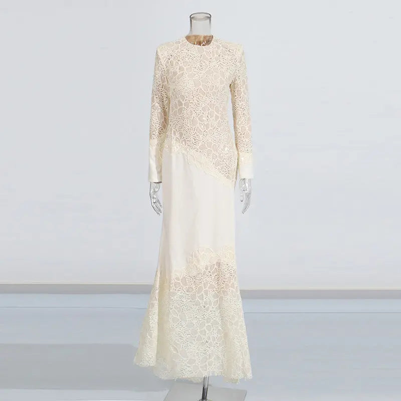 Lace sequin women's long sleeved long skirt eprolo