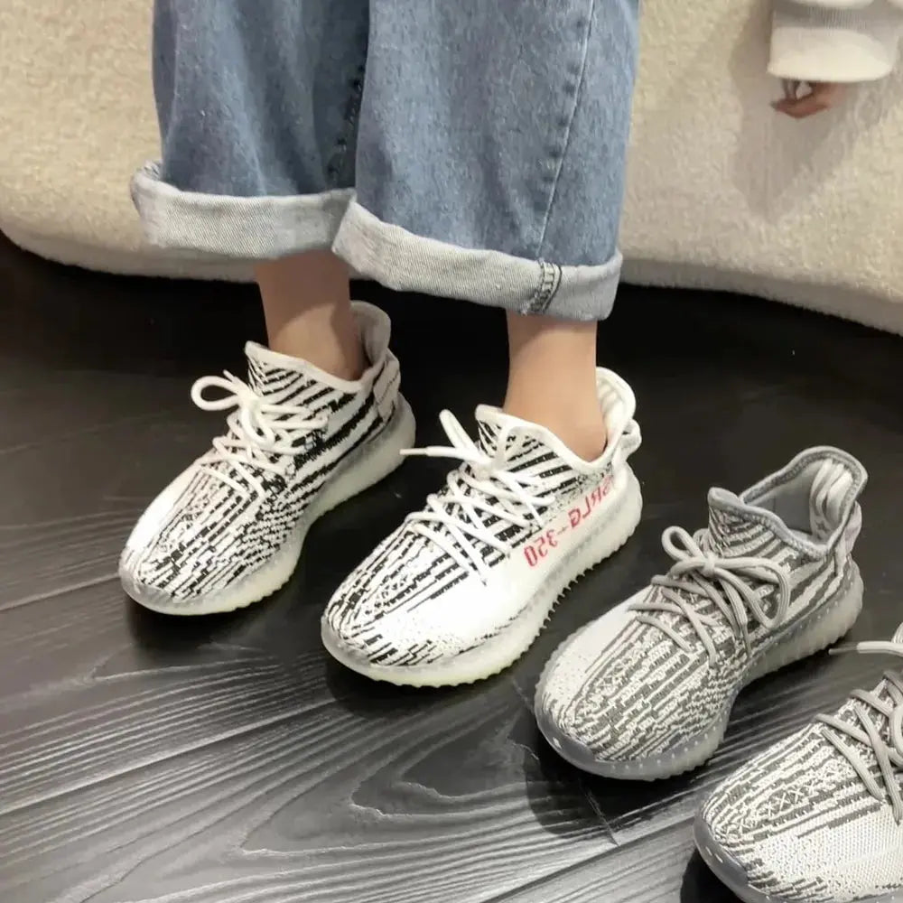 Letter Lace-Up Platform Athletic Shoes - SMSB 66