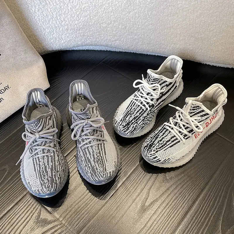 Letter Lace-Up Platform Athletic Shoes - SMSB 66