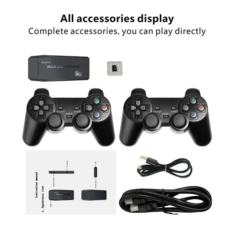 M8 Home Gaming Console Wireless TV HD 4K Wireless Controller Joystick Retro Dual Player Battle Classic Nostalgic eprolo