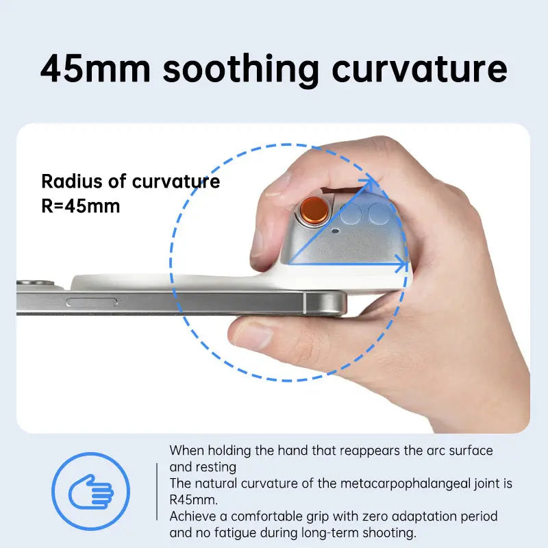 MagSafe Compatible Fun Photography Grip: MFi Certified Wireless Bluetooth Stabilizer for Shake-Free Shooting - SMSB 66