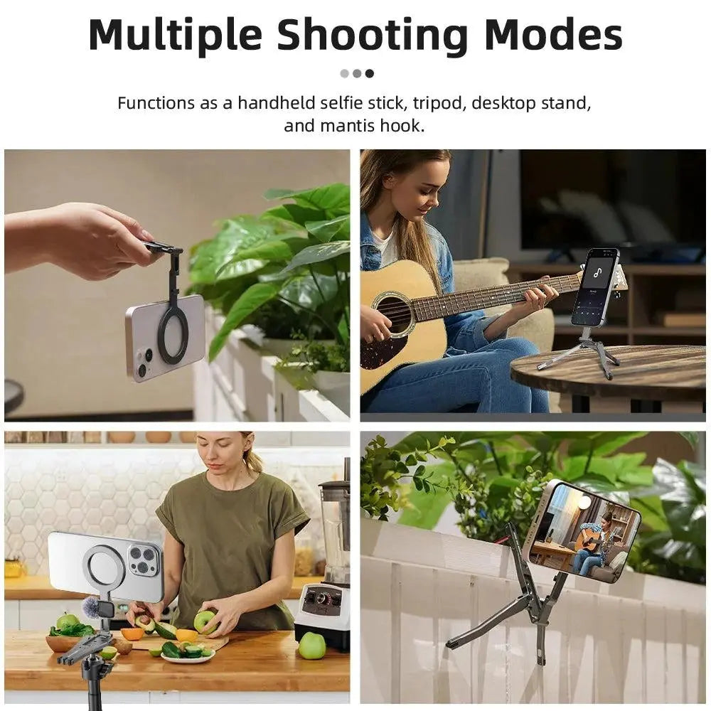 Magnetic Bracket For iPhone 16 15 14 13 Pro/Pro Max,Phone Universal Aluminum Alloy Magnetic Magsafe Tripod Accessories - SMSB 66