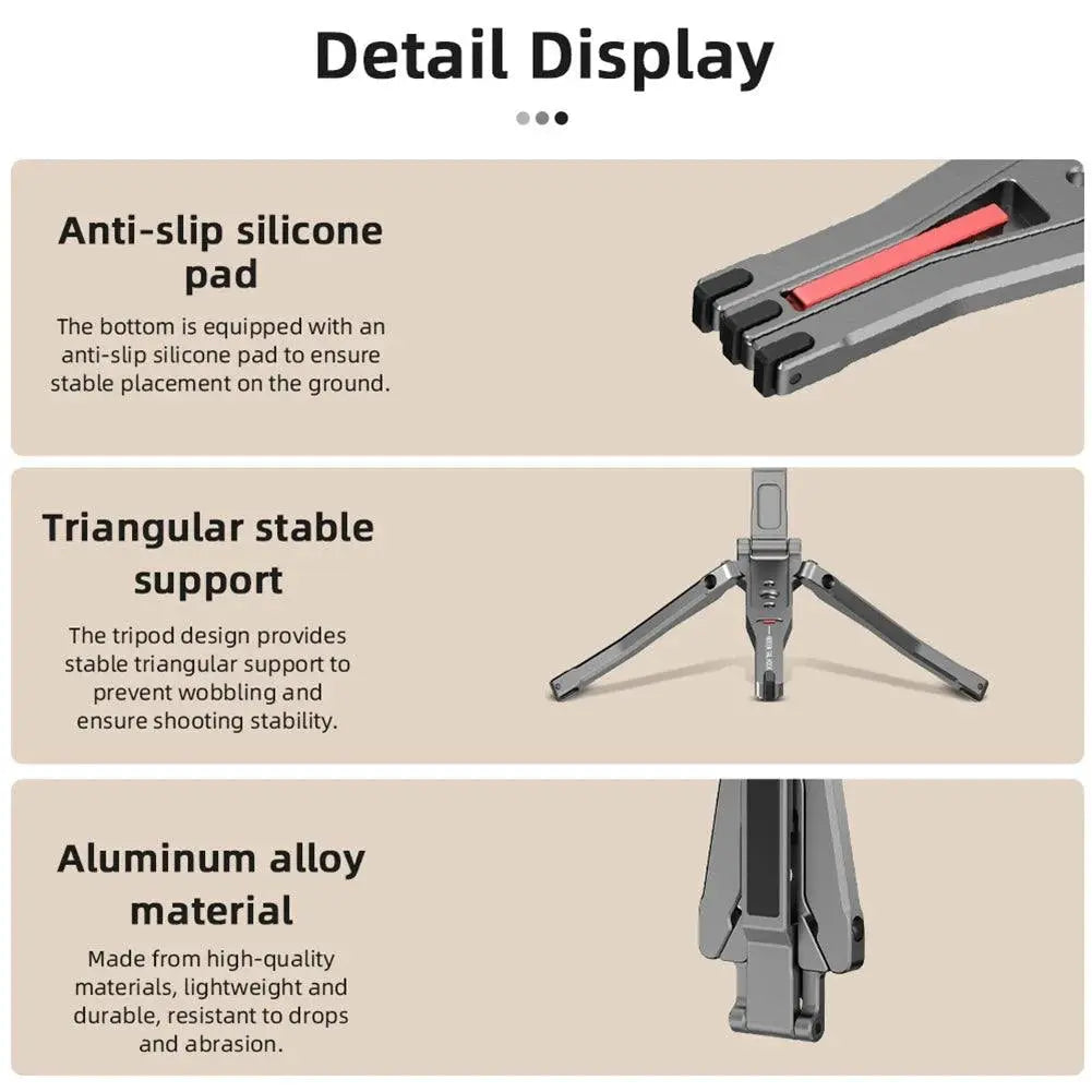 Magnetic Pocket Phone Tripod Cell Phone Tripod Stand for MagSafe Foldable Phone Holder Phone Stand for iPhone 16 15 14 13 12 - SMSB 66