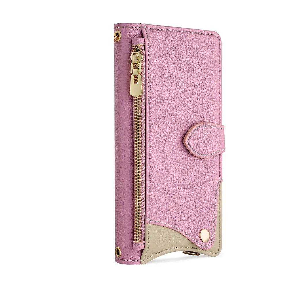 Makeup mirror Apple 17 Promax crossbody phone case suitable for iPhone 15 stand 16 card insertion 13 phone case eprolo