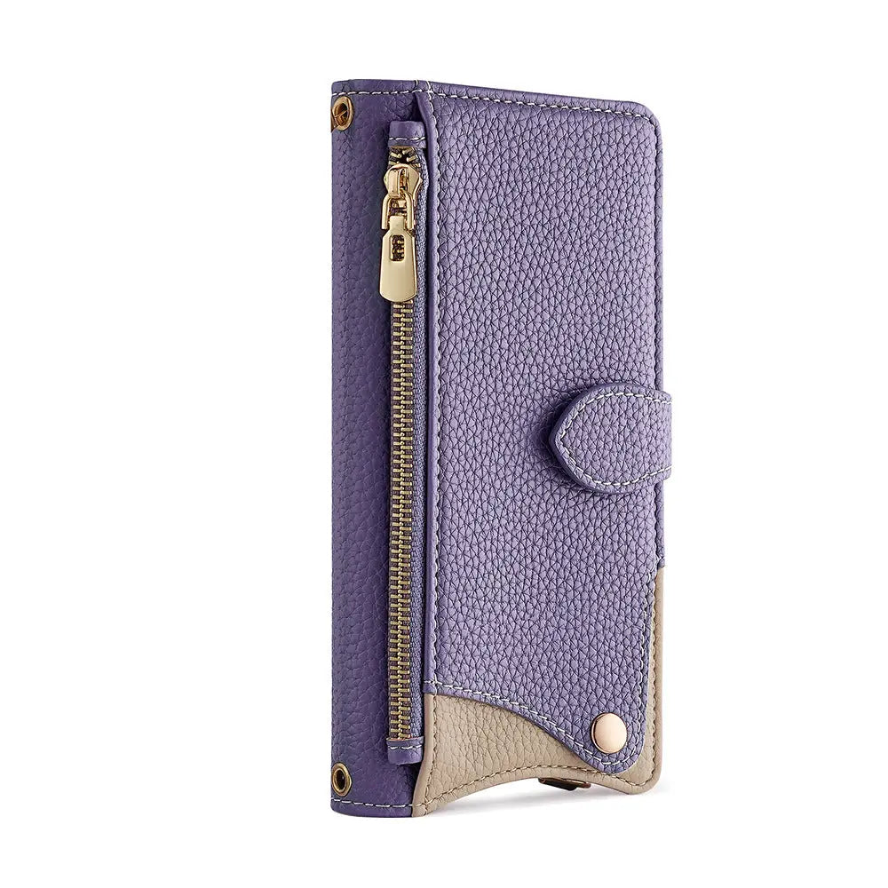 Makeup mirror Apple 17 Promax crossbody phone case suitable for iPhone 15 stand 16 card insertion 13 phone case eprolo