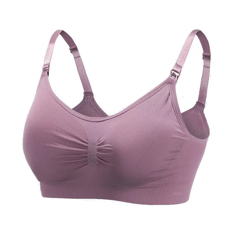 Maternity Seamless Large Size Nursing Bra for Breastfeeding and Postpartum Support - SMSB 66