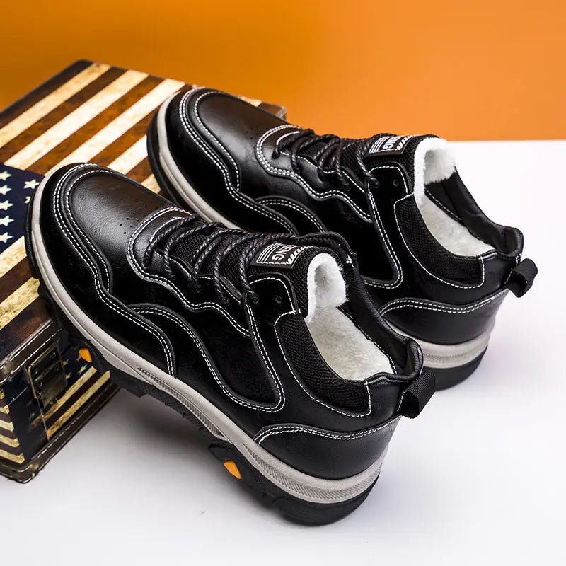 Men Boots Winter Warm Shoes Outdoor Walking Ankle Boots - SMSB 66