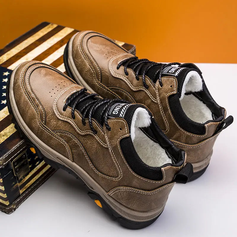 Men Boots Winter Warm Shoes Outdoor Walking Ankle Boots - SMSB 66