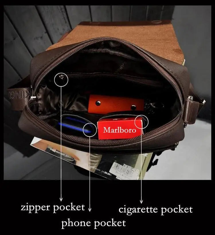 Men Messenger Bags Big Promotion Kangaroo Leather Shoulder Bags Men Handbags Brand Casual Briefcase - SMSB 66