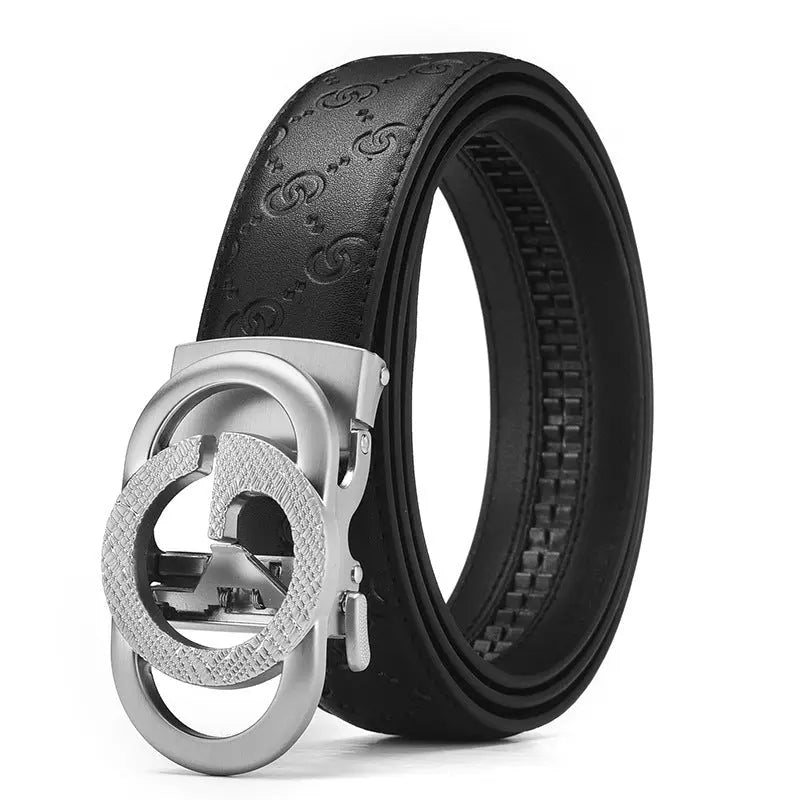 Men's Genuine Leather Alloy Automatic Buckle Versatile Korean Business Casual Fashion Belt - SMSB 66