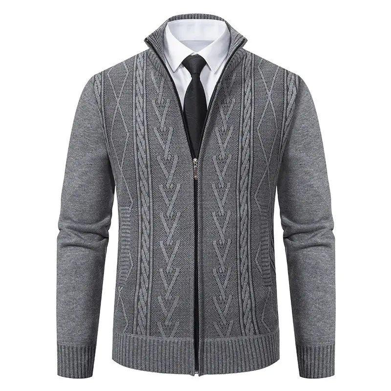 Men's autumn and winter stand up collar sweater jacquard jacket eprolo