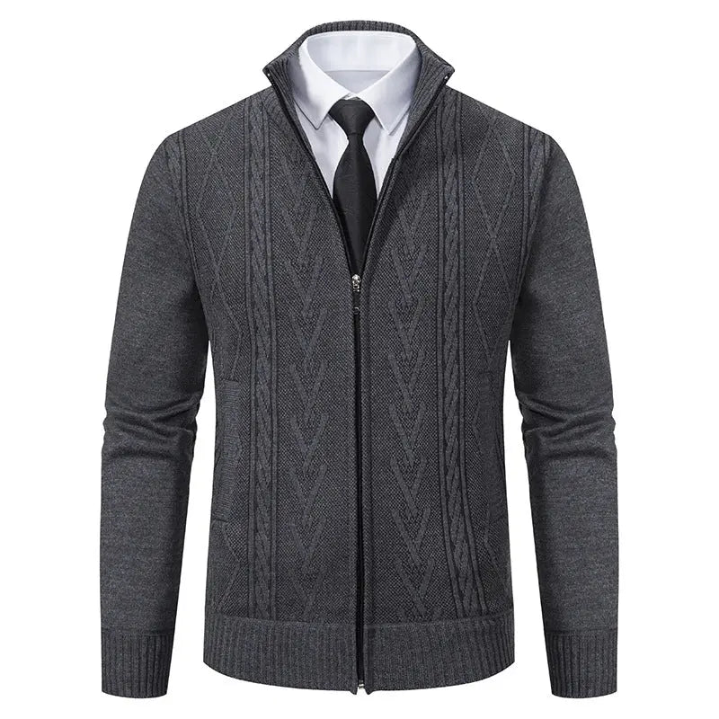 Men's autumn and winter stand up collar sweater jacquard jacket eprolo