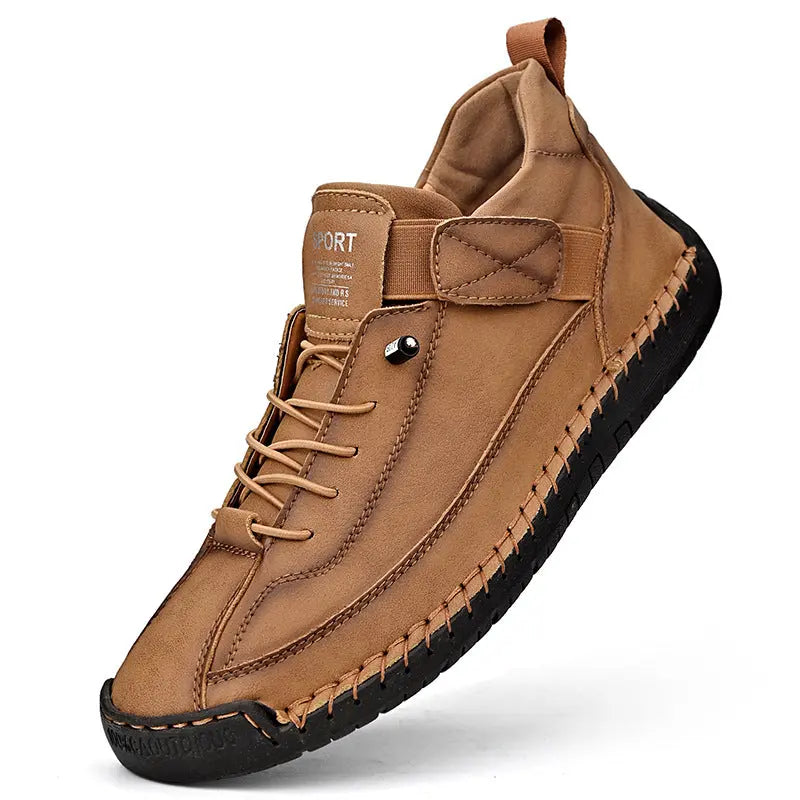 Men's mid top Martin boots outdoor casual workwear stitched men's shoes - SMSB 66