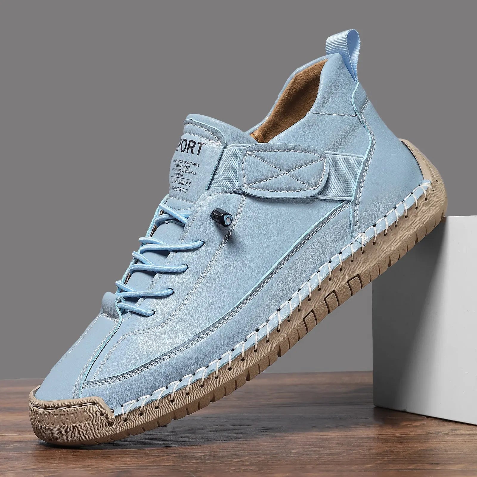 Men's mid top Martin boots outdoor casual workwear stitched men's shoes - SMSB 66