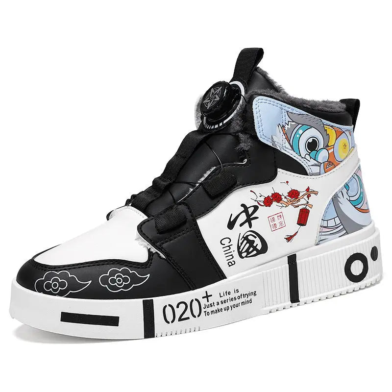 Men's shoes, autumn high top anti slip board shoes, men's styles, spring and autumn styles, student casual sports shoes - SMSB 66