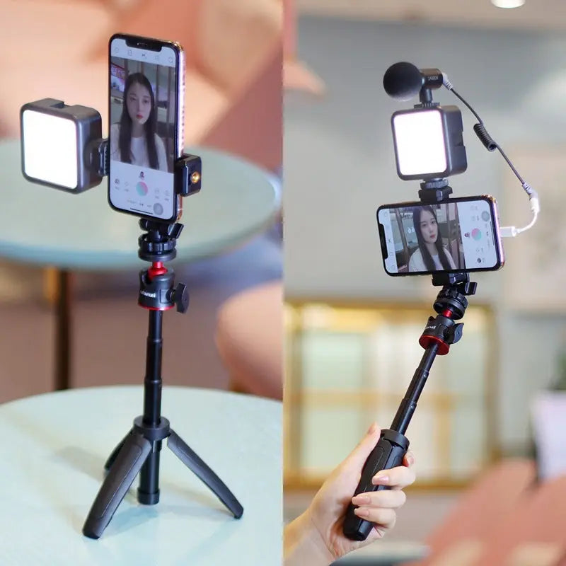 Mobile Phone Vlog Selfie Stick Short Video Live Fill Light Bracket - SMSB 66