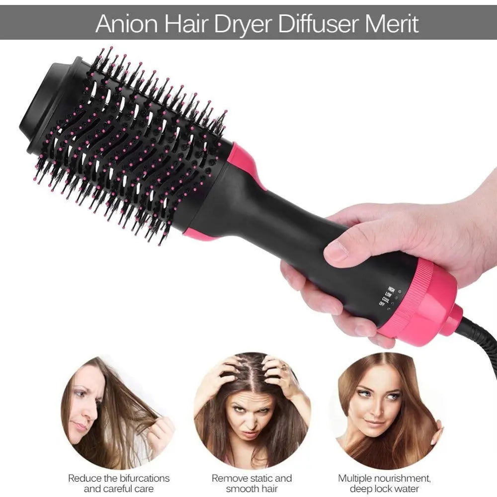 Multifunctional 2 in 1 Hair Dryer Volumizer Rotating Hot Hair Brush - SMSB 66