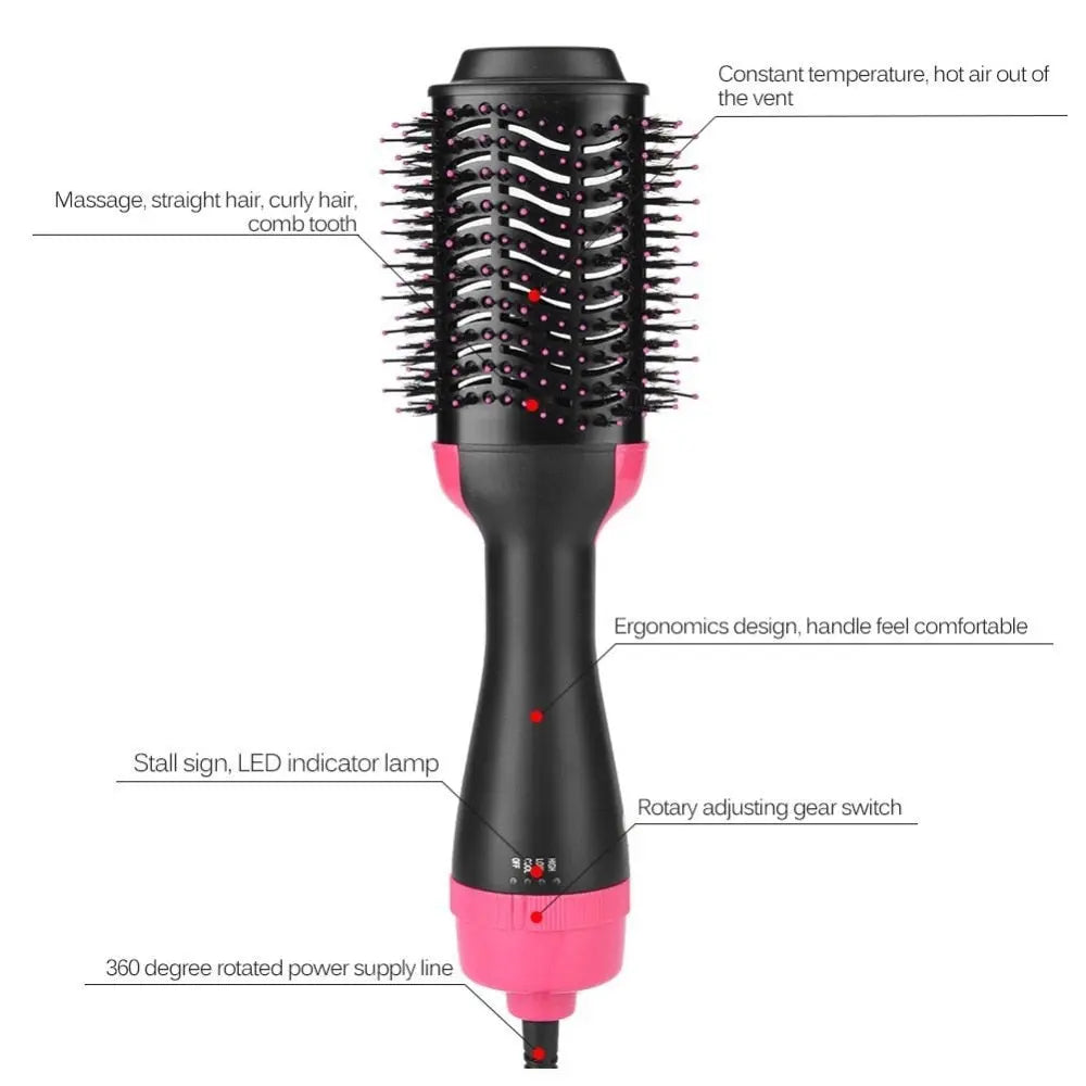 Multifunctional 2 in 1 Hair Dryer Volumizer Rotating Hot Hair Brush - SMSB 66
