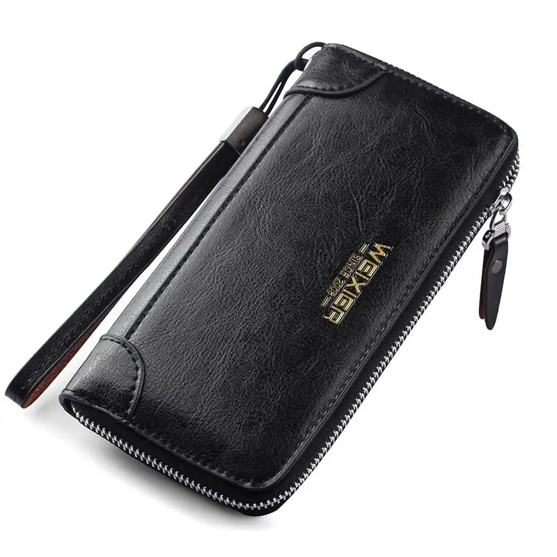 New Arrival Men Wallets pu Leather Long Clutch Zipper Wallets for Business Men Clutch Large Capacity High Quality Wallet - SMSB 66