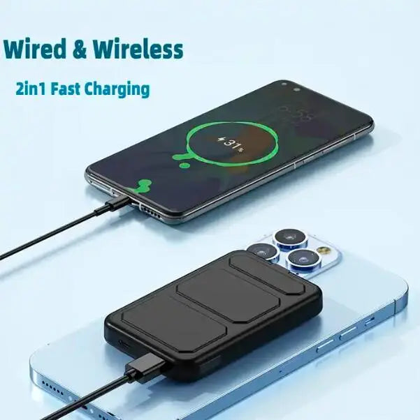 New Custom Logo Portable 10000mah Wireless Power Station 22.5W Fast Charger Stand Holder Magnetico Power Bank - SMSB 66