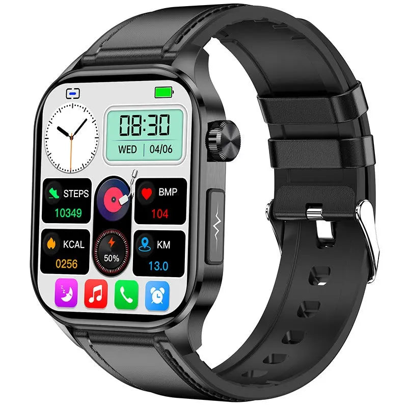 New ET580 smartwatch ECG blood glucose uric acid blood lipids body temperature men's photo and phone call watch - SMSB 66