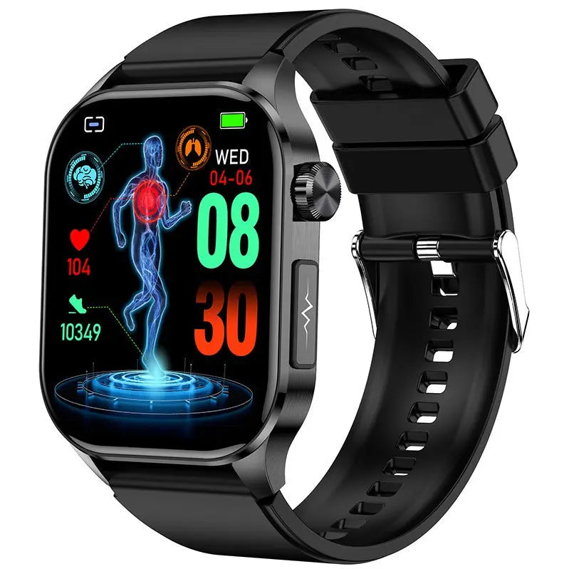New ET580 smartwatch ECG blood glucose uric acid blood lipids body temperature men's photo and phone call watch - SMSB 66